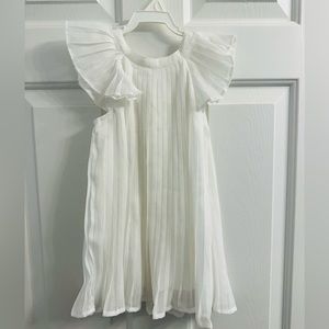 Baby B’Gosh White Pleated Dress, Size 12-18 Months